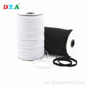 5 mm el elástico trenzado en blanco y negro para la ropa